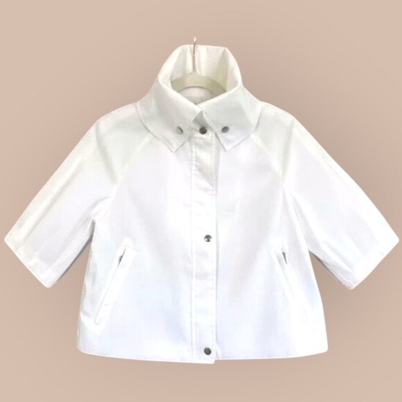 Samuel Dong Structured White Designer Jacket Modern Minimalist Statement S - Picture 2 of 11